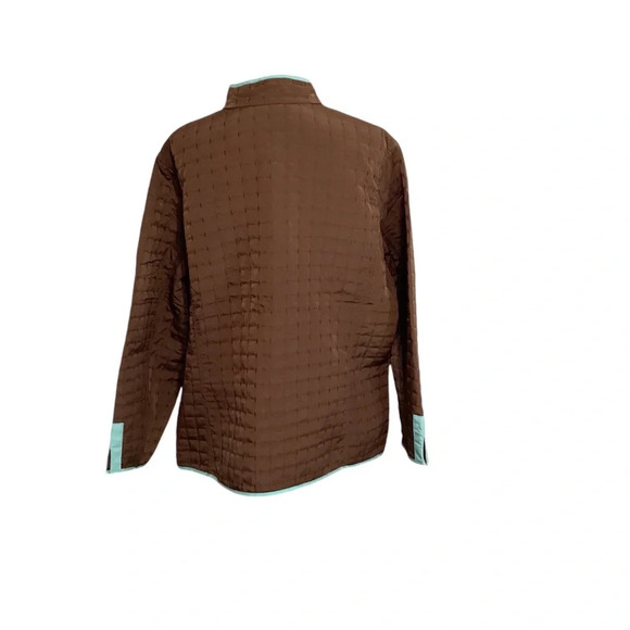 Susan Graver jacket Sz 1X reversible quilted brown & turquoise unique … - Picture 4 of 12